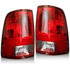 MAYELLO Pair Tail Lights w/Bulbs Compatible with 2009–2018 Dodge Ram 1500/2500/3500 & 2019–2024 Ram 1500 Classic – Driver & Passenger Sides Rear Lamps Assembly（fit Factory Halogen Trims Only）