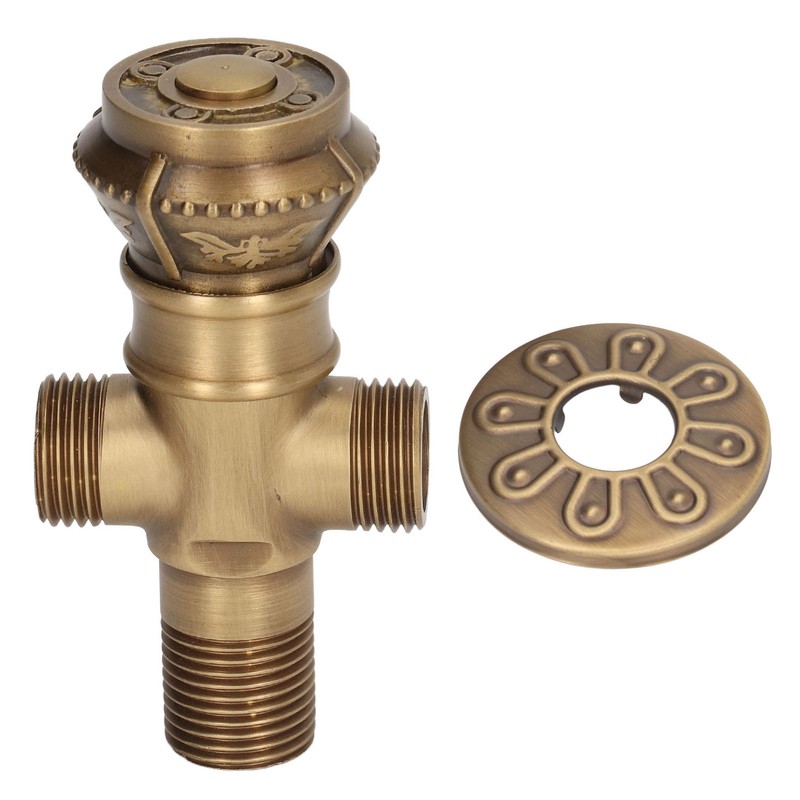 Angle Valve European Antique Style Cold Hot Water Faucet Turn