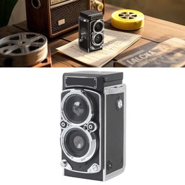 Zopsc Portable Mini Vintage Digital Camera, TLR Digital Camera, 1080P FHD Video, 12MP Photos, Autofocus, Video Vlogging Cam for Beginners Teens, Black (16GB)