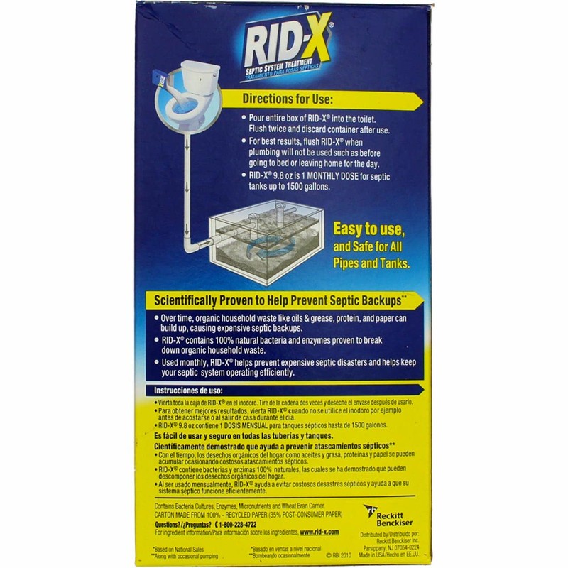 Rid-X 80306 Professional 9.8 oz Septic System Treatment Maintenance (3