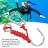Diving Stainless Steel Single Hook Diving Reef Hook with Lanyard