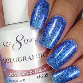 [HG05] Cre8tion - Holographic Collection Soak Off Gel [Easy Application] LED/UV cured 15mL/0.5 fl oz