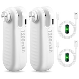 2 Pack Mini Bag Sealer, 2 in 1 Handheld USB-C Rechargeable Chip Bag Sealer with Heat Seal & Cutter for Plastic Snack & Food Bags, Portable, Double White