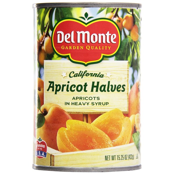 Del Monte Apricot Halves In Heavy Syrup, 15.25 Oz