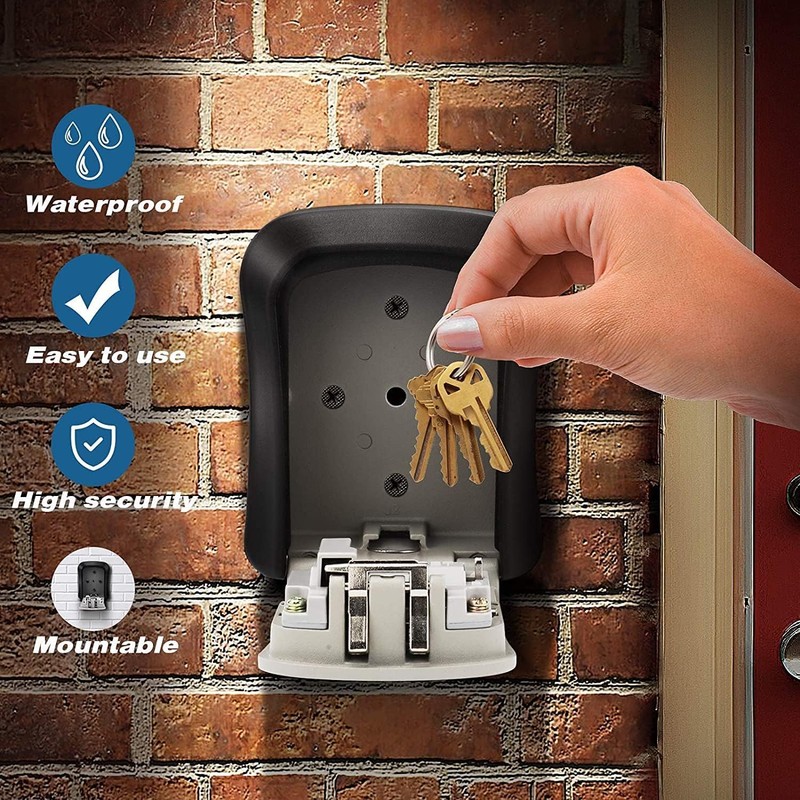 4 pcs Key Safe Wall Mounted,Key Lock Box with Combination