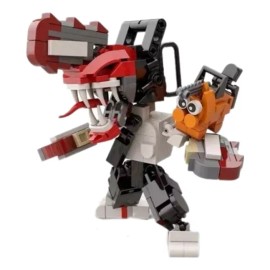 MOC Figuras Chainsaw Man Denji Pochita Bloques Para Armar 22cm