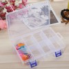 SEWACC Transparent Plastic Storage Box 8 Grids Portable Organizer Box