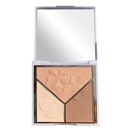 LEEQBCR 1 Stück Tri-Colour Blush Palette,Gesicht Kontur und erröten Palette,leicht,lang anhaltende Gesicht erröten,Hervorhebung Matte Nase Schatten Schatten Lidschatten Anfänger Make-up mit Spiegel
