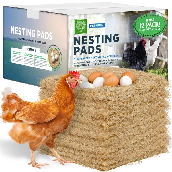 Small Pet Select - Chicken Nesting Pads (12-Pack), 13x13, for