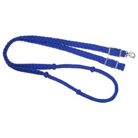 Tough 1 Knotted Cord Roping Reins, Royal Blue