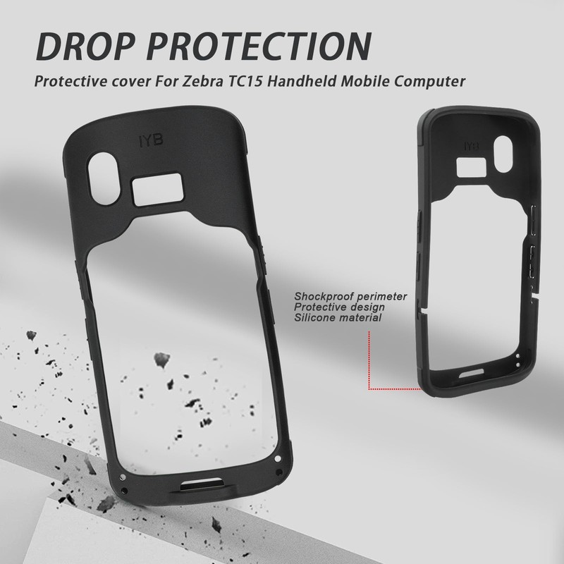 Protective Cover Bumper Case for Zebra Symbol TC15 Handheld Barcode