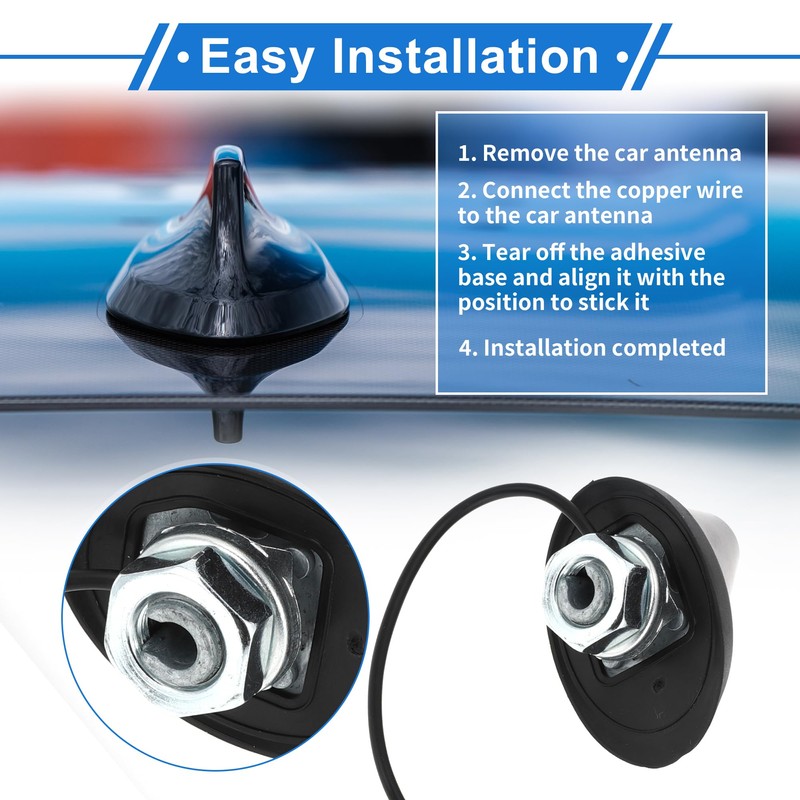 VekAuto Car Signal Antenna Base, AM/FM Signal Roof Aerial for