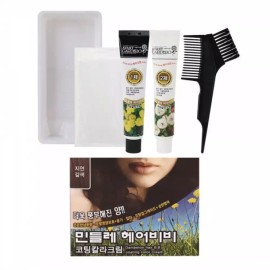 Mindulle 민들레 두피모발 코팅칼라크림 염색약 150g 자연갈색 Dandelion Scalp Hair Coating Color Cream Dye 150g Natural Brown
