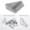 6 x Angle Mounting Corner Brackets, 40 x 80 Aluminium