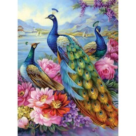 Bits and Pieces - Peacocks 300 Piece Jigsaw Puzzles for Adults - Each Puzzle Measures 18 Inch x 24 inch - 300 pc Jigsaws by Artist Oleg Gavrilov