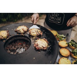 Moesta-BBQ 19495 BBQ Spatula for BBQ Disc, Fire Plate or Kitchen - Professional Stainless Steel Spatula with Wooden Handle