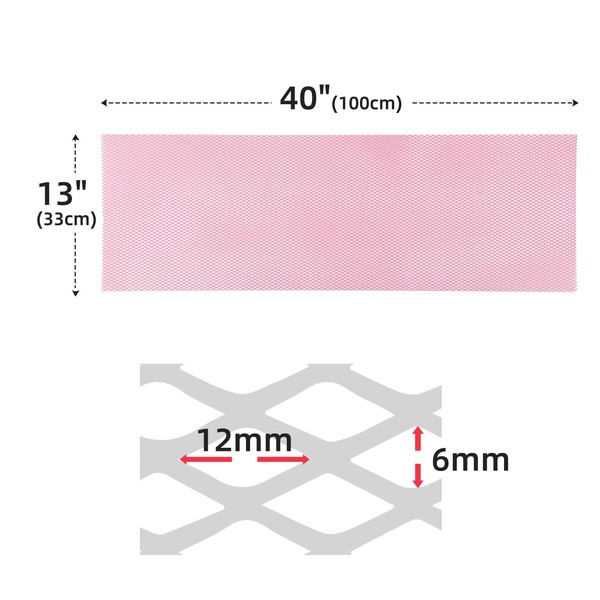 AggAuto AggAuto Universal 40"x13" Car Grill Mesh - Aluminum Alloy