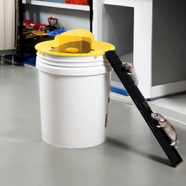 Automatic Reset Mouse Trap for Indoor & Outdoor Use – Reusable Flip-Top Bucket Lid for Continuous Mouse Catching