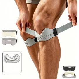 Adjustable Knee Support Strap for Sports – Silicone Patellar Support for Running and Tennis