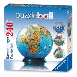 Ravensburger 240 Piece Puzzleball Globe - Multicolor Political Map