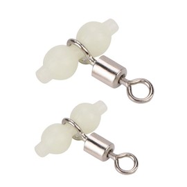 Keenso Fishing Swivels, Pack of 5 Fluorescent Beads Swivels Easily Watch No Tangle for Night Fishing (L)