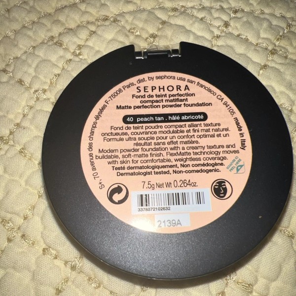 SEPHORA Matte Perfection Powder Foundation Full Size 40 Peach Tan