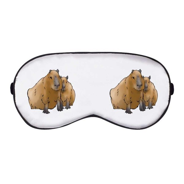 Azeeda 'Kuschelige Capybaras' Schlaf- / Reise-Augenmaske (EY00015638)