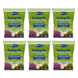 PittMoss Plentiful Eco-Friendly, Organic, Peat-Free Potting Mix, 10 Quarts (Pack of 6) ? for Gardens, Houseplants, Mulching & More ? Made in USA from Recycled Paper