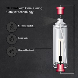 ERA Paints Black Wheel Paint With Omni-Curing Catalyst Technology - 2K Aerosol Glossy Finish With High Temp Resistance And Extreme Durability Against Color Fade And Chemicals Like Brake Fluid