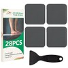 Non Slip Bathtub Stickers 28 PCS Adhesive Anti Slip Shower Stickers for Bath Tub,Bathroom,Stairs with Premium Scraper (Grey)