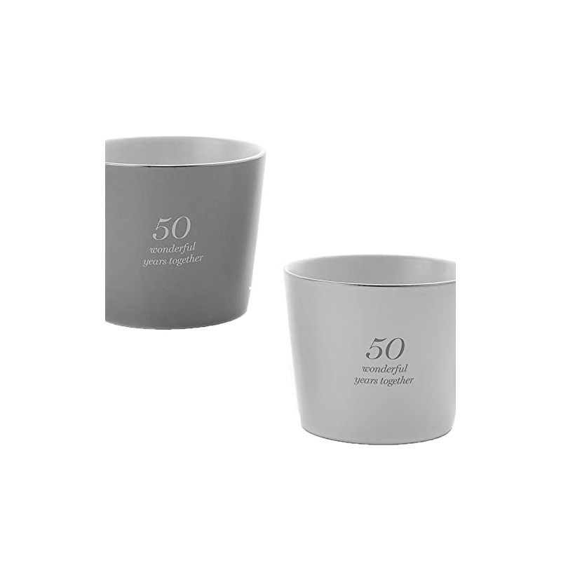 Widdop and Co 50th Anniversary Mugs Set - Grey and