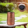 Solar Lantern Outdoor Hanging Lights, Moroccan Metal Hollow-Out Solar Lantern