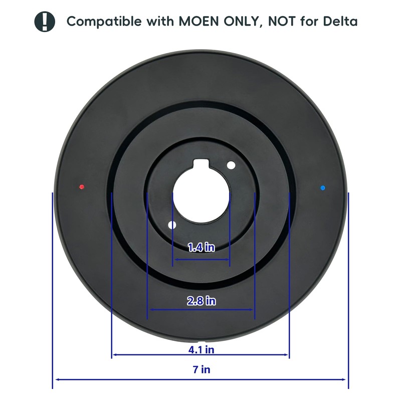 PlumFix Shower Handle Replacement for Moen 2510/2520/2570/2590 Bathtub Valve, Bath