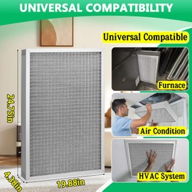 YPHSF 20×25×5 Air Filter MERV-11 | Washable Reusable Furnace Filter| 1-Pack