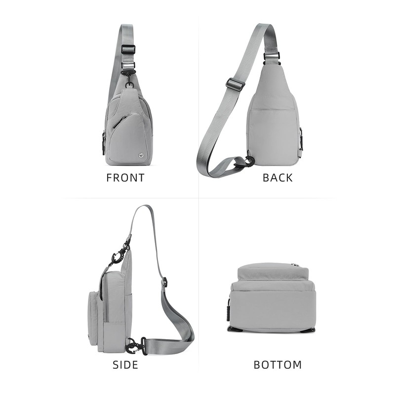 WESTBRONCO Small Sling Bag for Women Nylon Crossbody Sling Backpck