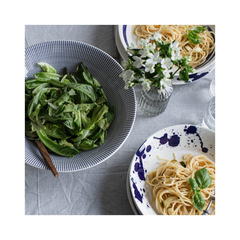 Royal Doulton Pacific Mixed Patterns Dinner Plates, 11.4", Blue/White, Set