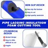 Lagging Cutting Tool 3PCS,Pipe Insulation Cutter Guide for 15mm,22mm,28mm Copper
