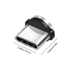 GRIRIW 15pcs Rotating Magnetic Charging Adapter Head for USB-c Devices Magnetic Connector Tip for Type-c Charging Cables Compatible Phones and Tablets