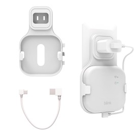 Outlet Wall Mount Stand Router Accessories Guard with Charging Cable Holder for Outdoor Indoor Monitoring with Cable Blink Outdoor Camera Mounts for Blink Outdoor and Indoor Surveillance with Cable
