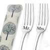 Mr and Mrs Forks, 2Pcs Letter Engraved Fork Dinner Forks