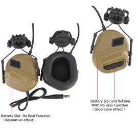JFFCESTORE Tactical Headset No Noise Reduction for Z.Tactical Series PTT(tan)