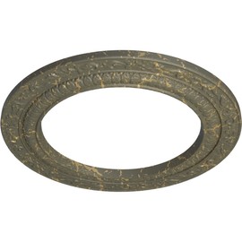 12"OD x 8"ID x 1/2"P Andrea Ceiling Medallion (Fits Canopies up to 8"), Hand-Painted Witch Hazel Crackle