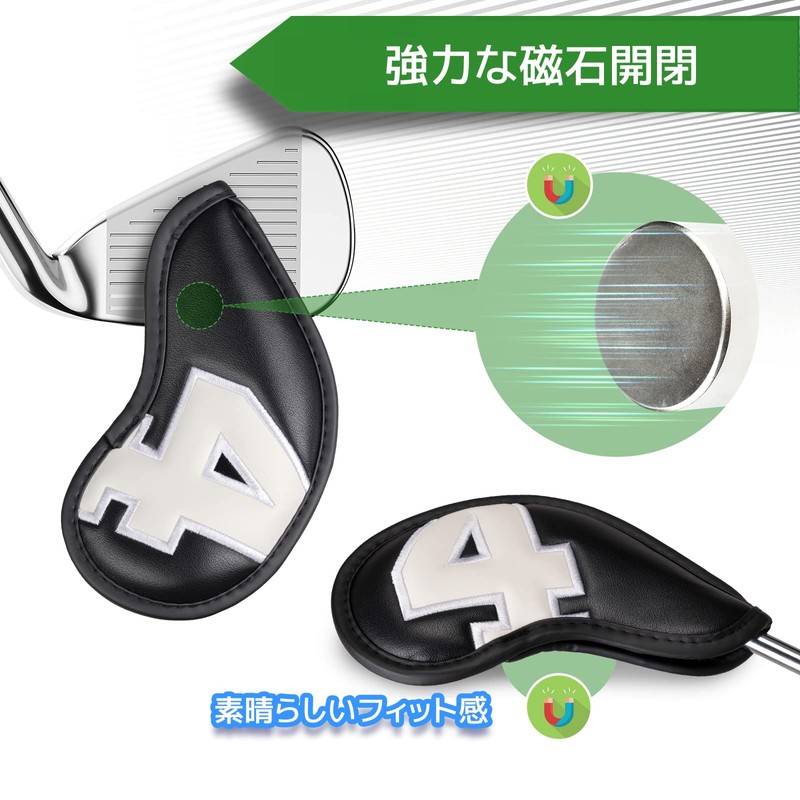 Golf Iron Cover Magnet Wedge Cover Club Head Cover Set