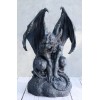 Ebros Warden Large Cathedral Guardian Crouching Winged Gargoyle Statue 12.5"H