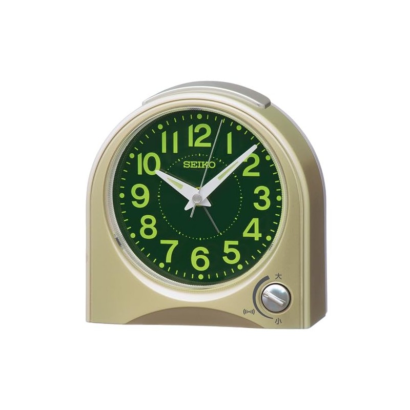 Seiko Clock Alarm Clock, Table Clock, Analog, Thin Gold Pearl,