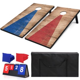 4x2 Ft Cornhole Boards Set, Premium Regulation Size Cornhole Boards with 8 All-Weather Bean Bags, Carrying Case and Scoreboard