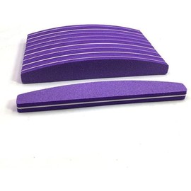 10 PEZZI SQUADO Buffer per Unghie, Doppio Lima Lato, Lime per unghie. Strisce di Manicure, Strumenti Smalto Pedicure, Modellare Rettangolare Ricostruzione COLORE ROSA E BLU (10 PEZZI)