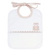 Filet Rectangular Soft Fabric Bib with White Diamond Pattern with
