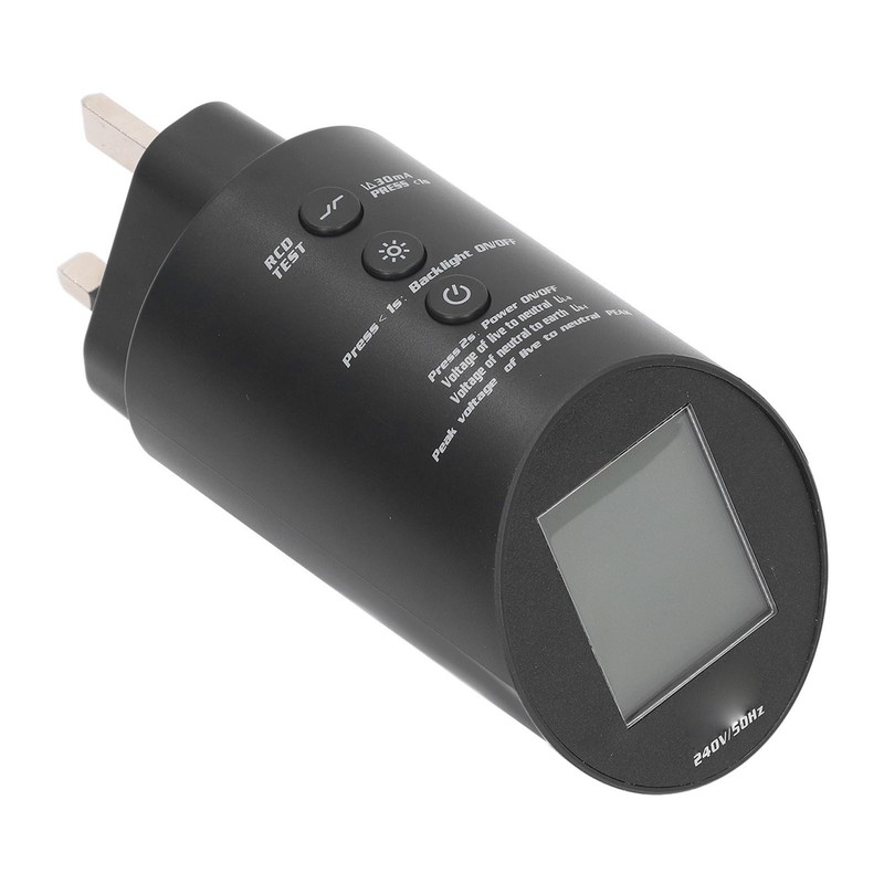 Outlet Tester Digital Display 3 Prong Electrical Receptacle Detector Socket