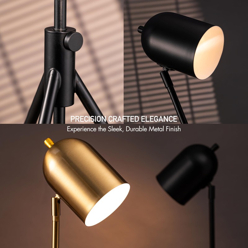 O'Bright Helios - Adjustable Tripod LED Floor Lamp, Dimmable, Swivel